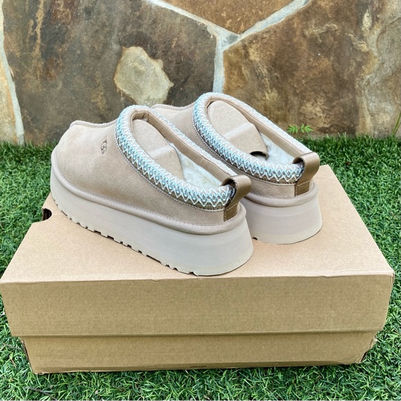 UGG Tazz platform slipper sand beige teal - Picture 4 of 10